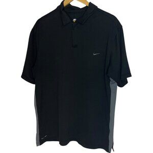 Nike Men's XL Polo Shirt Black Gray Training Golf Casual Classic Athletic Sporty